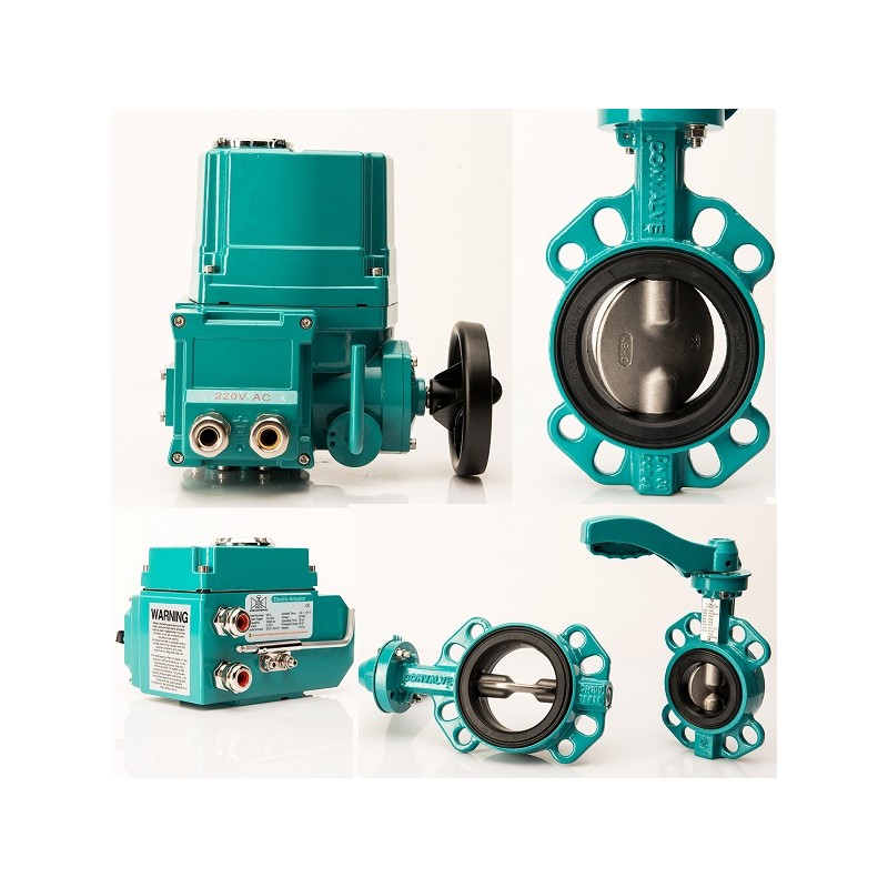 Electric actuated wafer valve DN40- 220v On Off