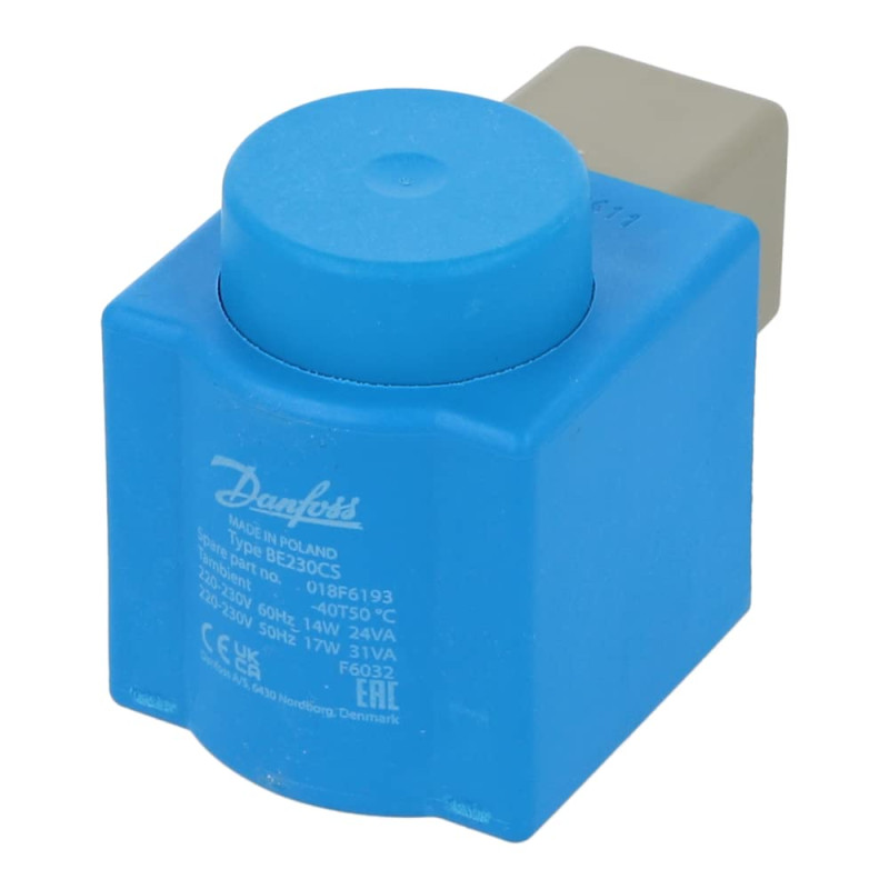 Danfoss 018F6193 solenoid valf bobini 220v (50/60 Hz)