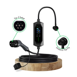 Coswatt Taşınabilir Şarj Cihazı 3.5 kW / 16A / Tip-2 / Ev Tipi Schuko Fiş / 5m Kablolu / 220V AC / Taşıma Çantası Hediyeli