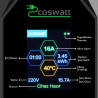 Coswatt Taşınabilir Şarj Cihazı 3.5 kW / 16A / Tip-2 / Ev Tipi Schuko Fiş / 5m Kablolu / 220V AC / Taşıma Çantası Hediyeli