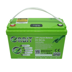 Orbit 12V 100Ah Lityum Aku LiFePO4